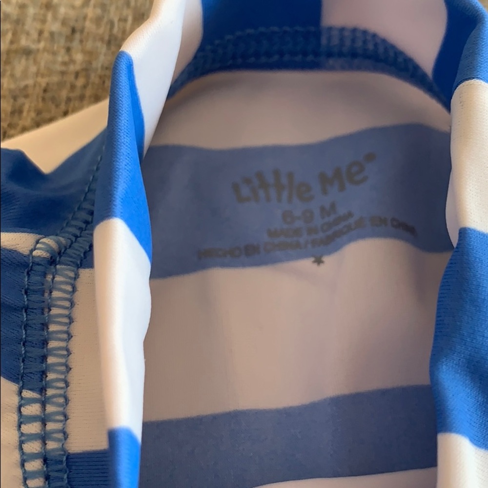 Little Me 6-9M Infant Rash Guard /Swimming Trunks - Picture 5 of 6
